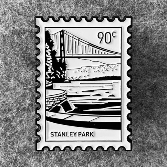 madpinsart Other - Stanley Park Stamp Pin Vancouver